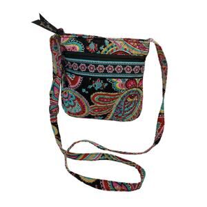 Vera Bradley Parisian Paisley Print Small Crossbody Bag Multicolor 8" x 8" x 1"